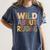 Wild About Reading Book Animal Children's Book Lover Teacher Women's Comfort Colors T-Shirt Moss