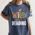 Wild About Reading Books Animal Theme Bookworm Library Day Women's Comfort Colors T-Shirt Moss