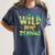 WILD ABOUT READING I Love Books Bookworm Library Day Women's Comfort Colors T-Shirt Moss
