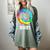 2021 Graduation Class Year Tie Dye Peace Sign Graduate Shirt Women's Comfort Colors T-Shirt Berry