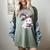 Boo Ghost Books Coquette Bow Halloween Women School Teacher Women's Comfort Colors T-Shirt Berry