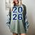 Class Of 2026 Graduation Varsity Navy Blue Letters Premium Tri-Blend Women's Comfort Colors T-Shirt Berry