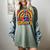 Peace Sign Groovy Vibes Costume Nostalgia Tie Dye Fashion Women's Comfort Colors T-Shirt Berry
