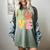 Peace Sign Love Groovy Vibes Costume Nostalgia 1980s Fashion Women's Comfort Colors T-Shirt Berry