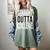 Straight Outta College Movie Parody Graduation Women's Comfort Colors T-Shirt Berry