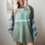 Teal In Memory Of My Aunt Ovary Ovarian Cancer Teal Ribbon Women's Comfort Colors T-Shirt Berry