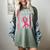 I Wear Pink In Memory Of Friend Breast Cancer Awareness Flag Women's Comfort Colors T-Shirt Berry