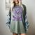 I Wear Purple In Memory Of My Sister Alzheimers Awareness Women's Comfort Colors T-Shirt Berry