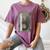 90s MUSIC NOSTALGIA GRAPHIC Women's Comfort Colors T-Shirt Blue Jean