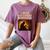 Bigfoot Saturday Morning Nostalgia Women's Comfort Colors T-Shirt Blue Jean