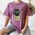 Cat Reading Book Women's Comfort Colors T-Shirt Blue Jean