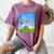 Frutiger Aero Aesthetic Tech Cherry Blossom Fishes Bubbles Women's Comfort Colors T-Shirt Blue Jean