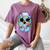 Frutiger Aero Aesthetic Tech Skull Computer Fishes Women's Comfort Colors T-Shirt Blue Jean