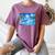 Frutiger Aero Dolphin Sunset Ocean With Palm Trees Y2k Women's Comfort Colors T-Shirt Blue Jean Frutiger Aero Dolphin Sunset Ocean With Palm Trees Y2k Women's Comfort Colors T-Shirt Blue Jean