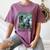 Godzilla Ocean Scene Comic Book Illustration Movie Monster Women's Comfort Colors T-Shirt Blue Jean