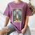 The Hermit Cat Tarot Card Introvert By Georgi Women's Comfort Colors T-Shirt Blue Jean