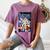 Marvel Universe Classic Dazzler Light Power Comic Book Cover Women's Comfort Colors T-Shirt Blue Jean