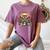 Owl Reading Books Book Library Bookworm Women's Comfort Colors T-Shirt Blue Jean