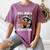 Well Read & Slightly Feral Raccoon Book Lover Graphic Women's Comfort Colors T-Shirt Blue Jean