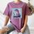 Trex Reading Book Dinosaur Women's Comfort Colors T-Shirt Blue Jean