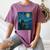 Van Gogh Starry Night Fantasy Reader Dragon Reading Book Women's Comfort Colors T-Shirt Blue Jean