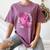 I Wear Pink In Memory Of My Niece Breast Cancer Awareness Women's Comfort Colors T-Shirt Blue Jean
