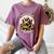Wise Owl Reading Books Women's Comfort Colors T-Shirt Blue Jean
