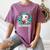 Women's Readsolotl Kawaii Axolotl Reading Book Lover Women's Comfort Colors T-Shirt Blue Jean