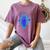 Yk2 Grunge Earthy Blue Cat With Stars Tomboy 90s Nostalgia Women's Comfort Colors T-Shirt Blue Jean