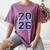 Class Of 2026 Graduation Varsity Navy Blue Letters Premium Tri-Blend Women's Comfort Colors T-Shirt Moss