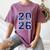 Senior 2026 Graduation Varsity Navy Blue On The Back Women's Comfort Colors T-Shirt Moss