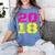 2018 Big Neon Numbers For The New Year Or Graduation Women's Comfort Colors T-Shirt Blue Jean