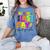 2025 Last Day Of School Autograph Kindergarten Graduation Women's Comfort Colors T-Shirt Blue Jean