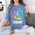 2033 Graduation Class Year Tie Dye Peace Sign Women's Comfort Colors T-Shirt Blue Jean