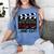 8th Grade Graduation 2026 Graduate Clapperboard Women's Comfort Colors T-Shirt Blue Jean