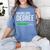Bachelors Degree Loading College Student Graduation Women's Comfort Colors T-Shirt Blue Jean