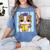 Bulldog Anime Pup Graduation Women's Comfort Colors T-Shirt Blue Jean