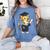 Cheetah Graduation Cute Kindergarten Elementary High School Women's Comfort Colors T-Shirt Blue Jean