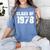 Class Of 1978 High School College Graduation Reunion Women's Comfort Colors T-Shirt Blue Jean