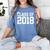 Class Of 2018 Graduation Senior High School College Women's Comfort Colors T-Shirt Blue Jean