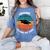 Class Of 2021 Done Senior Graduation Retro Sunset Women's Comfort Colors T-Shirt Blue Jean