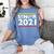 Class Of 2021 Senior Year 90's TV Style Graduation For Grad Women's Comfort Colors T-Shirt Blue Jean