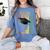 Class Of 2022 Graduation Cat Seniors Grad Women's Comfort Colors T-Shirt Blue Jean