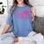 Class Of 2024 Pink For Girls And Women Graduation Women's Comfort Colors T-Shirt Blue Jean
