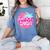 Class Of 2024 Senior Pink Retro Classic Girl Grad Graduation Women's Comfort Colors T-Shirt Blue Jean