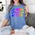 Class Of 2025 Mastered It College Masters Degree Graduation Women's Comfort Colors T-Shirt Blue Jean