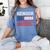 Class Of 2026 Senior Back To School American Flag Graduation Women's Comfort Colors T-Shirt Blue Jean
