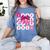 Class Of 2026 Senior Coquette Pink Bow Graduation Family Premium Tri-Blend Women's Comfort Colors T-Shirt Blue Jean