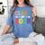 Class Of 2028 Colorful Graduation Women's Comfort Colors T-Shirt Blue Jean