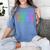 Class Of 2029 High School Graduation Date Graduate T Shirt Women's Comfort Colors T-Shirt Blue Jean